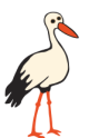 Illustration eines Storchs